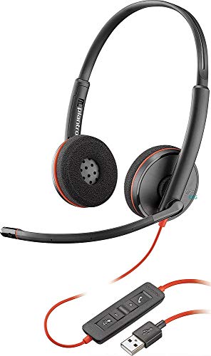 Plantronics Blackwire 3220 USB-A Headset: Comfortable On-Ear Mono Headset with Noise-Canceling Microphone for Clear Calls (Renewed)