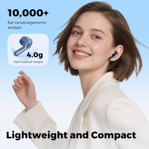 SoundPEATS Air6 HS LDAC Hi-Res Wireless Earbuds, Bluetooth 6.0, 13mm Driver | LDAC Hi-Res Audio Certified, 13mm Triple-Magnet Driver, 2MIC ENC, IPX5 Waterproof, Dynamic EQ, 45H, Bio-Composite Diaphragm - color: Blue