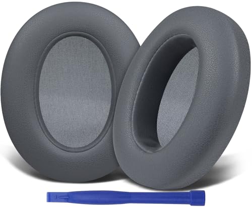 SOULWIT Earpads Cushions Replacement for Sony WH-XB910 XB910N Extra Bass Noise Cancelling Headphones, for Sony WHXB910N Headset, Ear Pads with Soft Protein Leather, Noise Isolation Foam - Grey - color: Grey