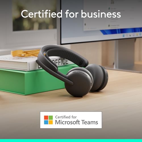 Logitech Zone Wireless 2 ES for Business Headset - Teams - Graphite | Adaptive Hybrid ANC, Bluetooth, USB-C & USB-A, Microsoft Teams Certified, ideal for Business, Noise-Canceling - color: Graphite, style: Wireless 2 ES