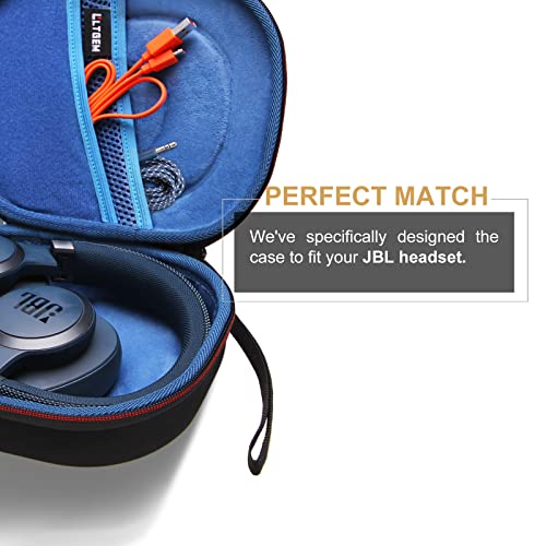 Case for JBL Tune 770NC/510BT/720BT/520BT/670NC/520C Headphones Blue | Hard Carrying Travel Case for JBL Live 770NC/670NC/680NC/780NC Headphones - color: Black+Blue