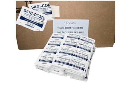 Celeste Sani-Com SC3205 Multi-Purpose Telecomm & Mask Cleaning Wipes (Case of 1200) | Individually Wrapped Towelettes for Aviation Headsets & Oxygen Masks | Cleaning & Refreshing