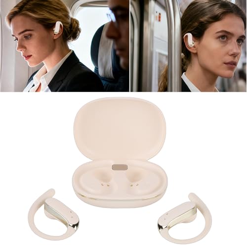 Diydeg Wireless Earbuds, IP54 Waterproofing BT5.49 Sport Headphones with Earhooks, No Sound Leakage, Touch Control Earphones for Gym, Running, Meeting, Workout (Gold) - color: Gold