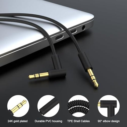 Alitutumao Coiled Audio Cable Compatible with Beats Studio 2/3, Solo 4/3/2, Pro – 3.5mm to 3.5mm Aux Headphone Extension Cord (2-9FT)