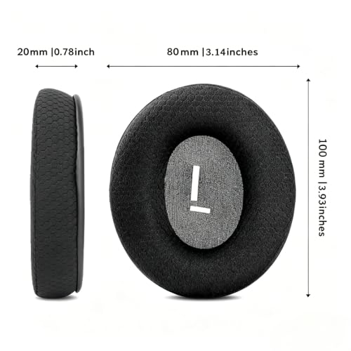 Earpads Replacement for Mpow 059/059 Lite/H5/H1/H7/H20 | Mesh Fabric and Memory Foam-Black