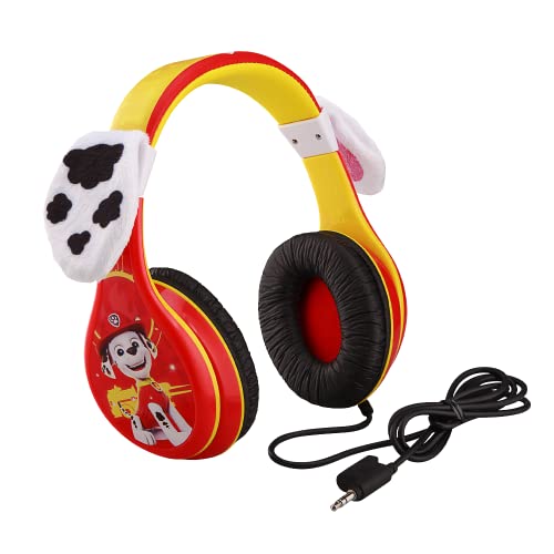 eKids Paw Patrol Marshall Kids Headphones, Wired Headphones Compatiable with 3.5mm Jack, Children's Earphones for School, Home, or Travel | Adjustable Headband - color: Marshall Headphones