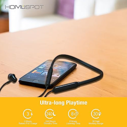 Neckband Wireless Earbuds aptX Low Latency Bluetooth 5.1 Headphones Qualcomm® CVC™ for Gym, Running, Gaming & Meeting Compatible with iPhone, Samsung Galaxy, Google