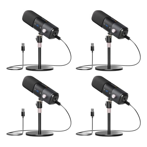 4-Pack Professional XLR/USB Condenser Microphones - style: 0-Pack