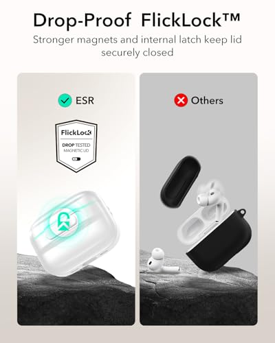 ESR for AirPods Pro 3 Case (2025), Compatible with MagSafe, White | Compatible with AirPods Pro 3 (USB-C Cable), Magnetic Lid, Full Drop Protection Cover with Lanyard - color: White, size: AirPods Pro 3 Case
