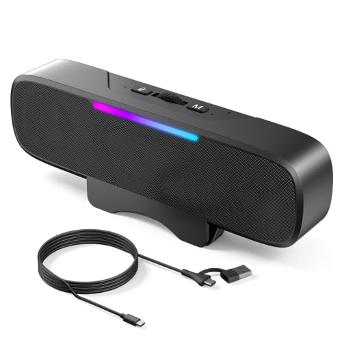 OHAYO Computer Speakers for Desktop PC Monitor, USB Plug-in, G-Sensor