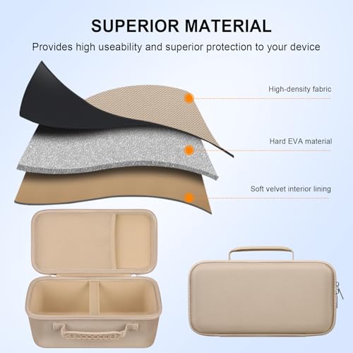 Elonbo Carrying Case for Marshall Middleton/Middleton II Portable Bluetooth Speaker, Wireless Speaker Hard Travel Protective Bag Storage Cover, Extra Mesh Pocket Fits Charging Cable, Champagne Gold - color: Champagne Gold