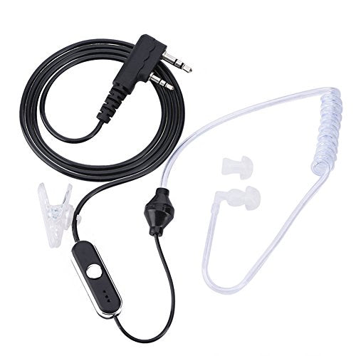 Talkie Headset, Talkie Earpiece for 2pin Walkie Earphone with Built in Microphone PTT Headset Walkie Talkie Earpiece for K Head Walkie Talkie Radio Two Way Radio Talkie Headset Noise Canceling