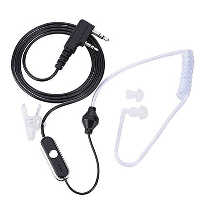 Talkie Headset, Talkie Earpiece for 2pin Walkie Earphone with Built in Microphone PTT Headset Walkie Talkie Earpiece for K Head Walkie Talkie Radio Two Way Radio Talkie Headset Noise Canceling