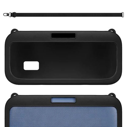 Geekria Silicone Case Cover Compatible with Bose SoundLink Max Speaker, Protective Soft Silicone Sleeve with Shoulder Strap, Portable Travel Carrying Case (Black)