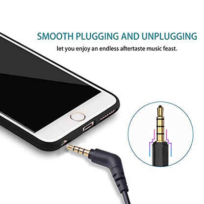 Alitutumao 3.5mm to 2.5mm Aux Cable Cord Compatible with Bose 700 QuietComfort QC35II QC35 QC25 Noise Cancelling Headphones, JBL E45BT E55BT E65BTNC Bluetooth Earphone, Audio Replacement Wire (10)