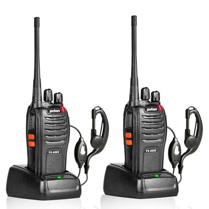 walkie talkies, 666S walkie talkies for Adults Long Range Rechargeable with Headphones and Li-ion Battery,2 Way radios has VOX/Noise Reduction/TOT/Flashlight/Monitoring/Scan Function（2 Pack） - style: 666S2-pack