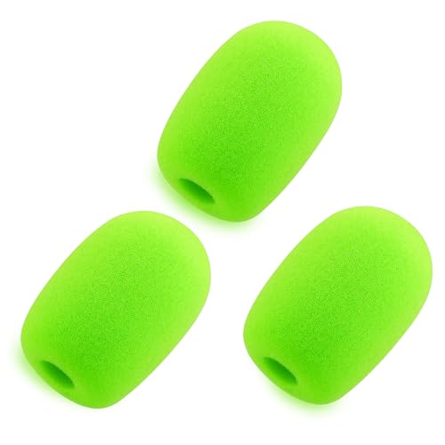 LEFXMOPHY Green Windscreen for Razer BlackShark V2 / V2 Pro / V2 X/Kaira Pro Gaming Headset Microphone Wind Muff Mic Foam Cover, 3-Pack - color: 3Pack Green