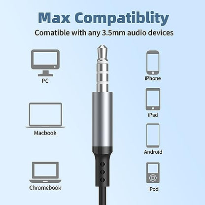 BENEWY Wired Earbuds 3.5mm Magnetic Earphones with Microphone Headphones | Noise lsolating, Clear Stereo, Ergonomic Design for iPhone, iPad,Smartphone, MP3 Players, Laptops and Other Audio Devices - color: Black