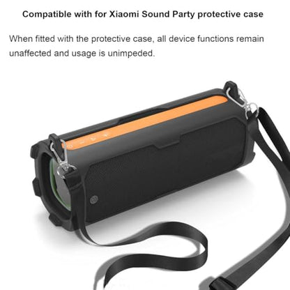 Speaker Silicone Protective Cover for Xiaomi Sound Party, Travel Carrying Protective Case with Shoulder Strap (Black) - color: Black