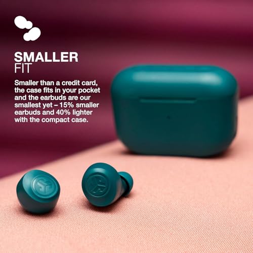 JLab Go Air Pop+, True Wireless Earbuds, Bluetooth Earbuds with Microphone, Dual Connect, USB-C Charging Case, Teal | Wireless Earphones, IP55 True Wireless Earbuds with Microphone, Application, Dual Connect, Charging Case - color: Teal, style: Pop+