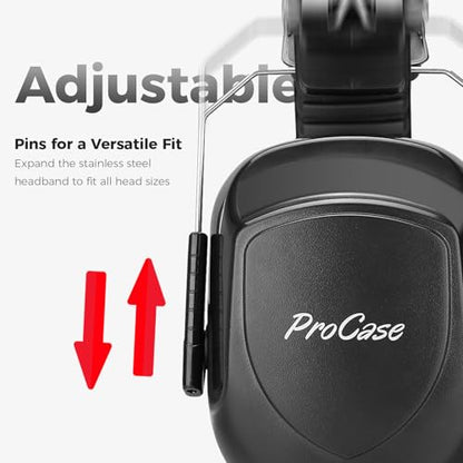 ProCase NRR 28dB Noise Reduction Ear Muffs, Foldable Adjustable Noise Cancelling Headphones - color: 1 - Blue