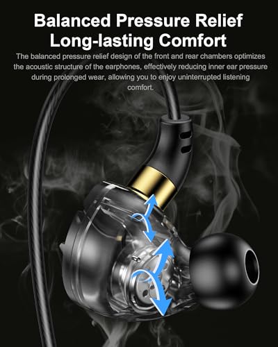 Lightning Earbuds for iPhone, Wired Headphones with Noise Isolating Stereo | Microphone & Volume Control Earphones Compatible with iPhone 14 13 12 11 Pro Max XR SE, Over Ear Earphones for Music Gaming