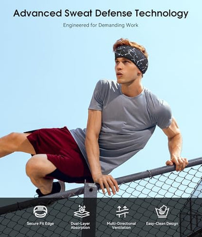MUSICOZY Bluetooth 5.4 Sleep Headphones Headband Sports Wireless Audio | Earbuds 2 in 1 Design with Breathable Stretch Fabric, HD Stereo Sound Speakers for Workout Yoga Running, Nighttime Sleep Use - color: Marbling Black