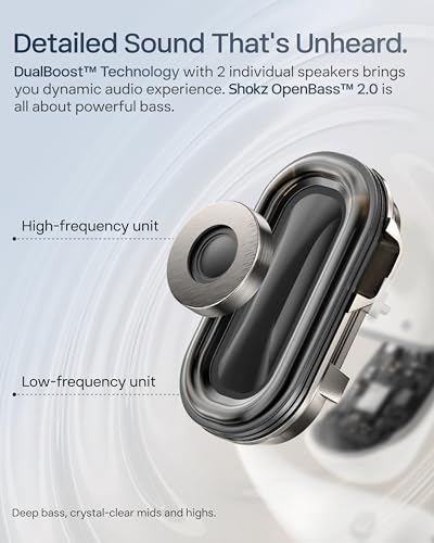 SHOKZ OpenFit 2+ Open-Ear Earbuds, Purple, Dolby Audio,Wireless Charging | Amazon Exclusive Edition；Soft Ear Hooks； IP55 Water-Resistant; USB-C Fast Charging；48H Playtime; Gym/outdoor/home use - color: Purple, style: Dolby Audio / USB-C&Wireless