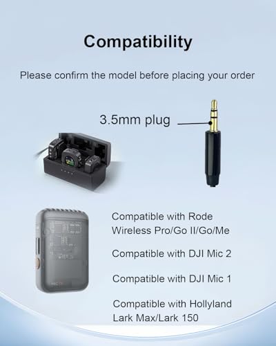 2-Pack Lavalier Microphone for DJI MIC 1/2 & Rode Wireless GO II | 3.5mm TRS Omnidirectional Lapel Mics with 1.5m Cable, Clear Sound Pickup, Ideal for Vlogging, Live Streaming, Interviews - size: 3.5mm TRS Plug Only for DJI Straight plug