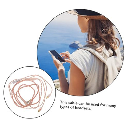 OSALADI Fashionable Detachable Earphone Replacement Cable Microphone Bend Audio Wire for Headphones Compatible Major Mobile Phones Sound Quality and Workmanship