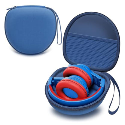 Kids Headphones Case for Folding Headphone, Blue (Case Only) | Compatible with iClever BTH12/HS19/BTH26/JoySpark-T5/Candy Bila BH03/EarFun/IMYB/MIDOLA MD-B01/noot Products Kids Headphones - color: Blue