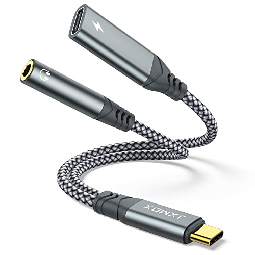 JXMOX USB C to 3.5mm Headphone and Charger Adapter, (2-Pack) 2-in-1 Type C to Aux Jack Dongle Cable with PD 60W Fast Charging for iPhone 15 16 17 Pro Max, Samsung Galaxy S23 S24 S25, Note 20,iPad Pro - size: 2-Pack