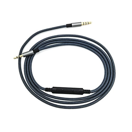 NewFantasia 3.5mm to 2.5mm Male Audio Cable Compatible with Bose Noise Canceling 700, QC35, QC35ii, QC45, oe2, oe2i Headphones, Remote Volume Control Mic Compatible with Samsung Galaxy Android Phone