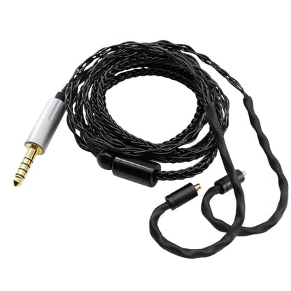 Youkamoo MMCX IEM Cable 4.4mm Balanced Silver Plated Copper Earphone Upgrade Cord Compatible with Shure SE215 SE425 UE900 Moondrop Aria Tin T2 T3 BGVP 2m 6.5ft Black - color: Black