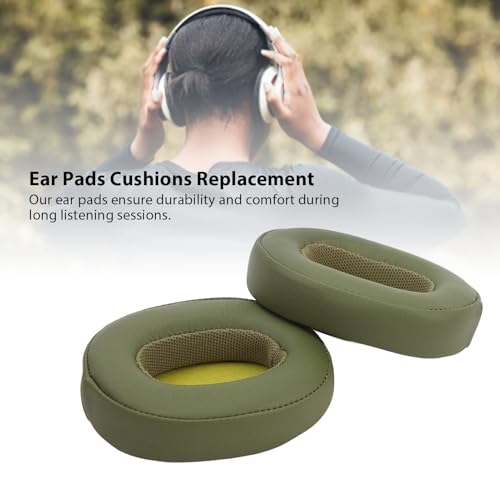 Replacement Ear Pads, Memory Foam Cushions for Over-Ear Headphones, Compatible with Crusher 3.0, Evo ANC Headphones, Breathable Velour Ear Cushions