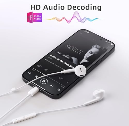 USB C Wired Headphone for iPhone：Headphones with USB-C Plug, Wired Ear Buds with Built-in Remote to Control Music, Phone Calls, and Volume[4Pack]