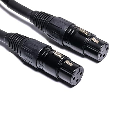 023 6in 1/4 TRS to XLR Female Adapter, 6.35 to XLR Female, XLR to 1/4 Adapter 1/4 Audio Cable 6in/2pack - size: 6 inches
