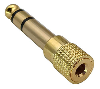 1/4 to 3.5mm Headphones Adapter, Gold-Plated 6.35mm (1/4 inch) Male to 3.5mm (1/8 inch) Female Stereo Audio Converter for Amplifiers, Guitar, Home Theater Devices, or Mixing Console(5 Pack)