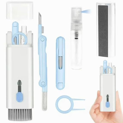 7-in-1 Keyboard Cleaner Earphones Cleaning Pen Keycap Puller Set Multifunctional Cleaning Kit For AirPods iPhone iMac MacBook