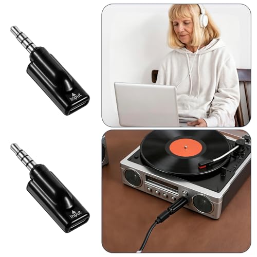 Headphone Jack Adapter, 2PCS TypeC Female to 3.5mm Male Audio Cable Adapter USB C to Aux Audio Dongle Analog Cable Converter Compatible with MP3 CD Players Smartphone Earbuds Laptops Tablets