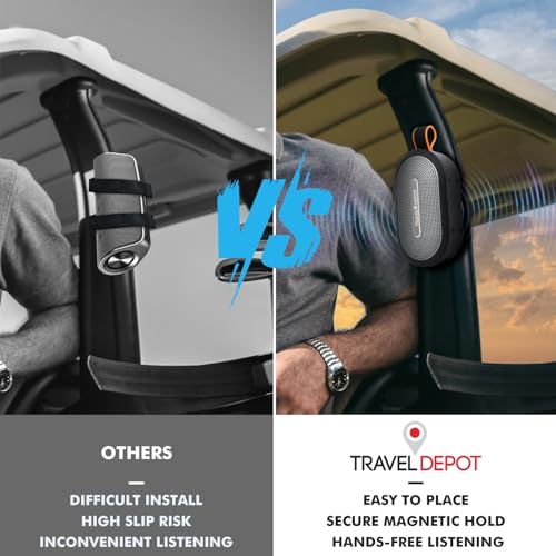 Travel Depot Portable Magnetic Bluetooth Speaker, Waterproof, (2 Pack) | Bluetooth Speaker Loud Stereo Sound, 18H Battery, Dual Pairing, BT5.3, Mini Wireless Speakers for Travel, Hiking, Beach - size: 2 Pack