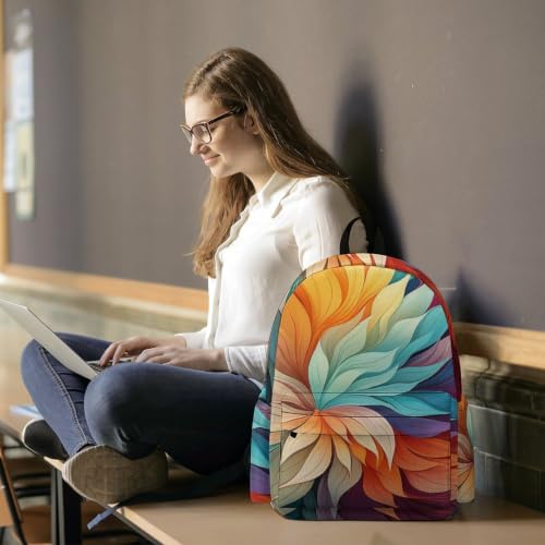 Travel Backpack for Women Men Carry On Backpack Coffee Collection Laptop Bag Lightweight Casual Daypack - color: Colorful Background Pattern