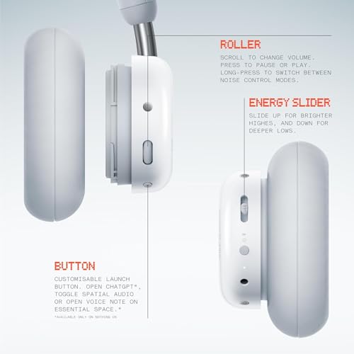 CMF BY Nothing Headphone Pro Active Noise Canceling Wireless Headphones Bluetooth 5.4 Over The Ear Headset, 50H ANC Playtime, Bass&Treble Slider, Custom EQ&Spatial Audio, Hi-Res LDAC, Light Grey - color: Light Grey