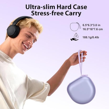 Headphone Case Compatible with JBL/Beats/BERIBES/Jlab/Picun/TOZO/KVIDIO/Soundcore Anker/Skullcandy Noise Cancelling Over-Ear Headphones, Pearl Purple - color: Pearl Purple