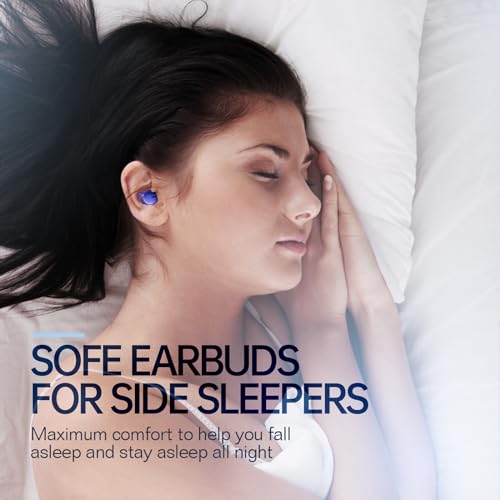 Invisible Sleep Headphones,Sleep Earbuds for Side Sleepers,Small Comfortable Fit Noise Blocking Sleeping Ear Buds,Bluetooth 5.3 Wireless Earbuds, in-Ear Ear Buds for Sleeping, Working (Blue)