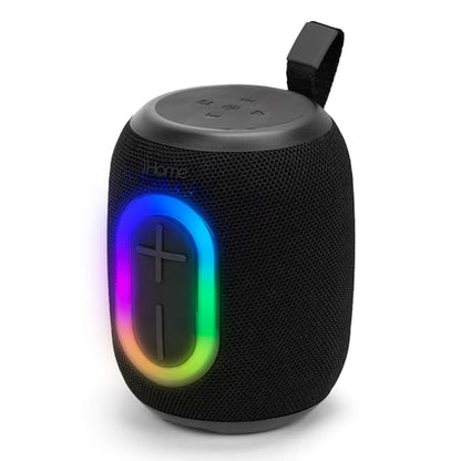 iHome Quest Wireless Portable Bluetooth Speaker with RGB Light | Water-Resistant, Built-In Carry Strap, TWS Pairing, Rechargeable Battery, USB-C Cable Included, True Stereo, Bluetooth 5.3 - color: Black