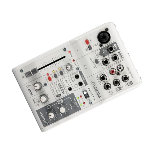 Yamaha AG03MK2 White 6-Channel Live Streaming Loopback Mixer/USB Interface with Steinberg Software Suite | Steinberg Software Suite - color: White, style: AG03 MK2