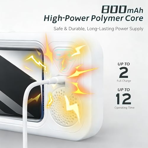 Shower Phone Holder with Wireless Bluetooth Speaker, Waterproof Shower Phone Mount, 360° Rotation, Waterproof Case for Bathroom, Sensitive Touchscreen Case Stand