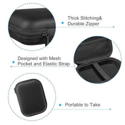 PATIKIL 5.91x4.72 Electronic Organizer Case, 1Pcs EVA Hard Waterproof Rectangle Travel Carrying Case with Zipper for Digital Multimeter, Camera, Charger Cord, Earphone, Black - size: 5.91x4.72"