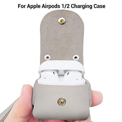 MODOS LOGICOS Charging Case Cover for Apple AirPods, PU Leather Case with Tassels - Beige - color: Beige(pu)